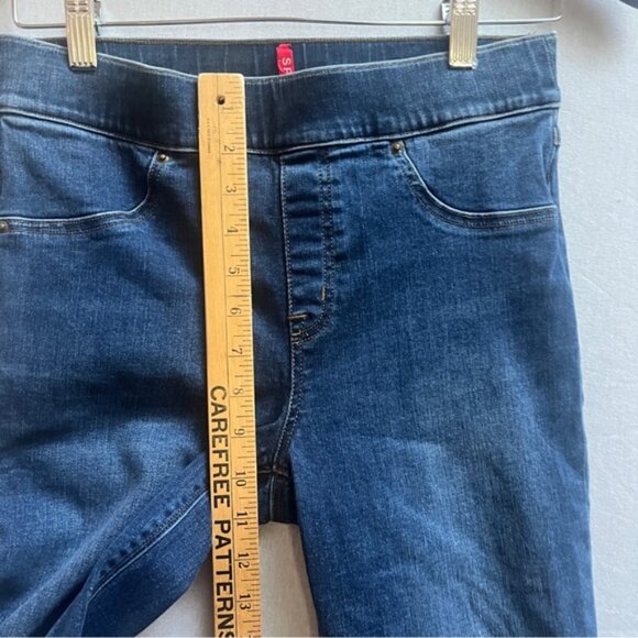 Spanx distress pull on skinny denim jeans Sz M - Picture 11 of 12